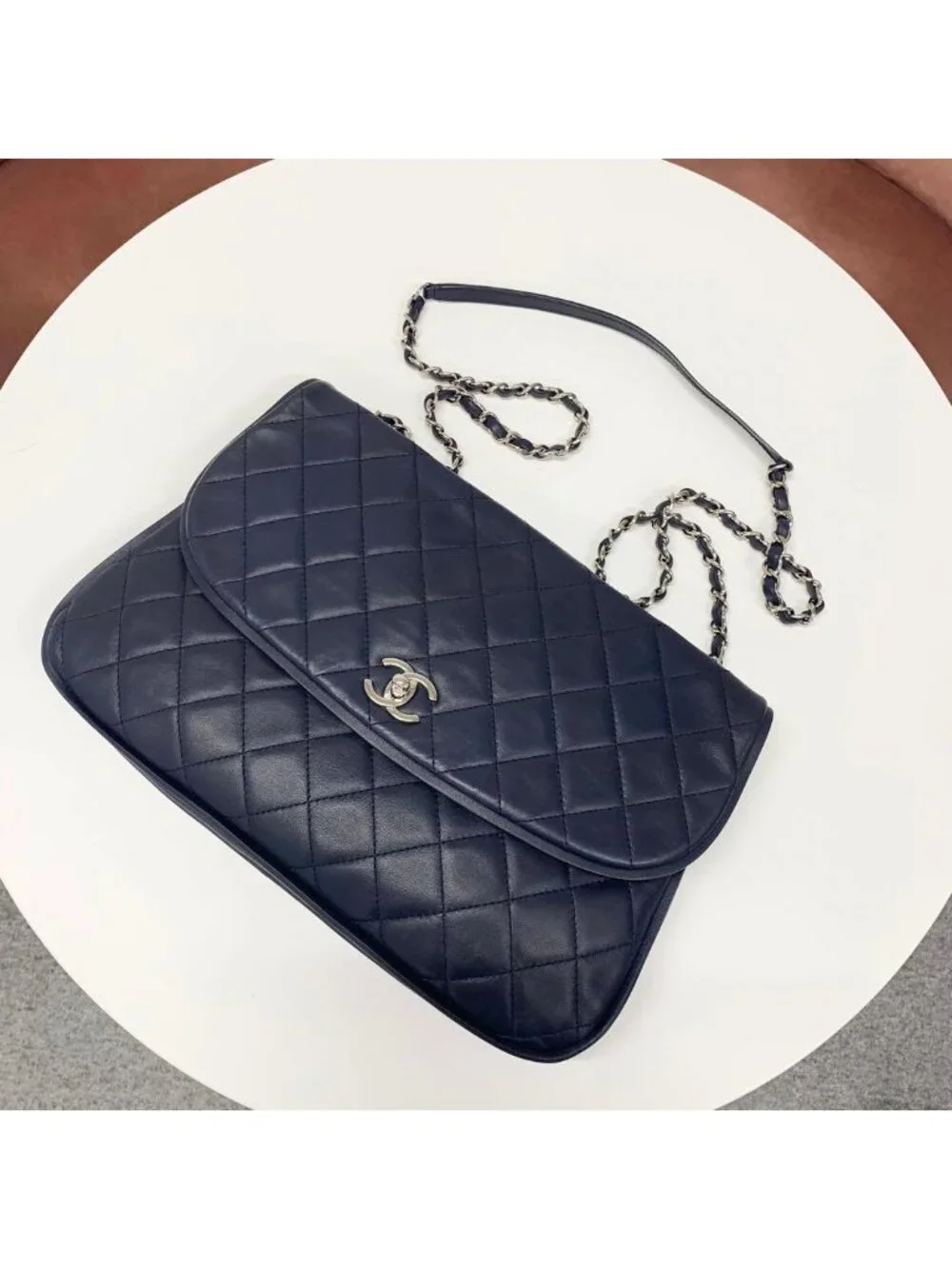 Chanel Coco Mark Quilted Turnlock Lambskin Shoulder Bag